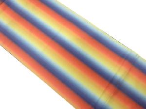 縞模様織り出し　リバーシブル全通袋帯